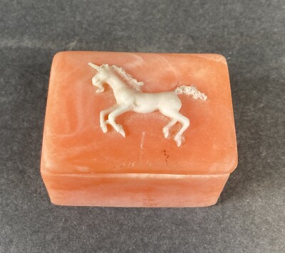 Vintage UNICORN Vanity Trinket Box