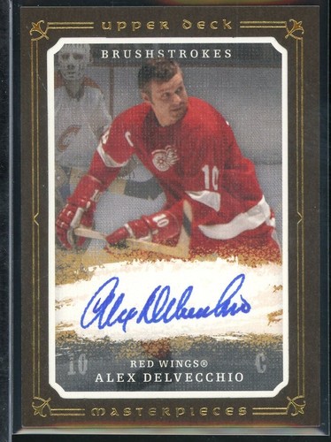 2008-09 UD Masterpieces Brushstrokes Brown #MBAD Alex Delvecchio