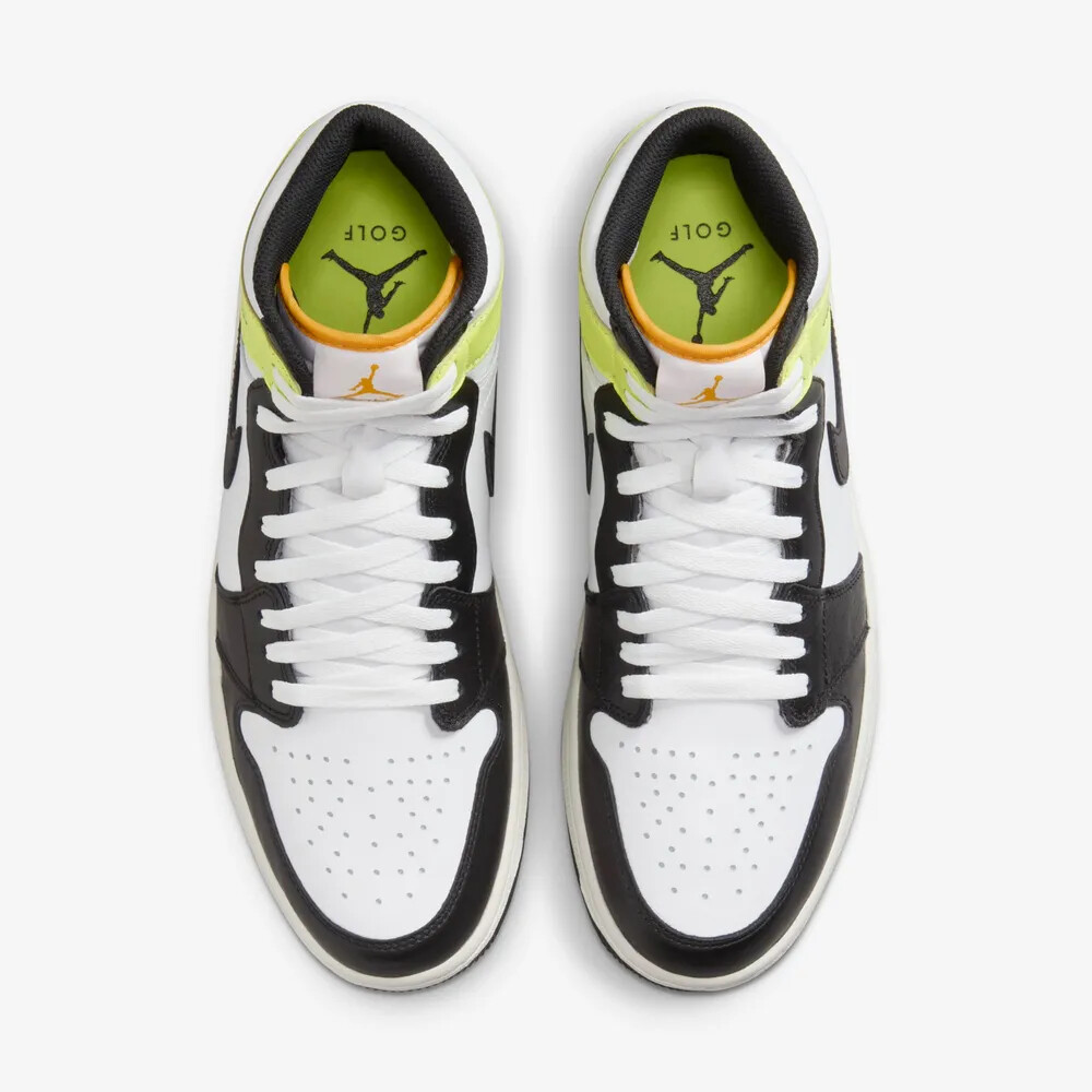 New Nike Air Jordan 1 High Golf Shoes - Volt/ University