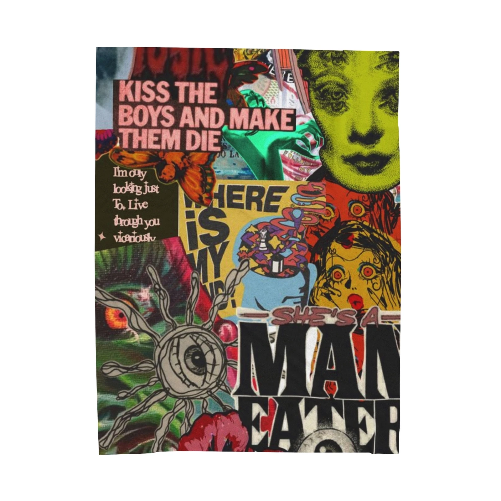 She's a Man Eater Fleece Blanket