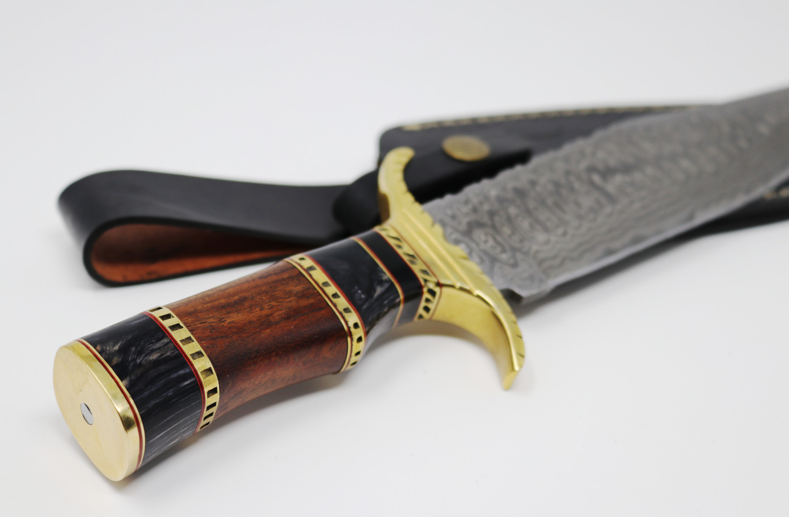 12" Damascus Knife Custom Handmade Forged Knife Damascus Steel Skinning Knife 