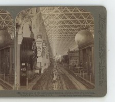 Main Aisle Agricultural Building St Louis World Fair 1904 Underwood Stereoview