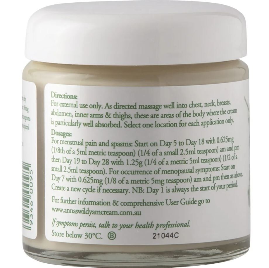 ANNAS ANNA'S Enriched Wild Yam Cream 100g Menstrual & Menopausal