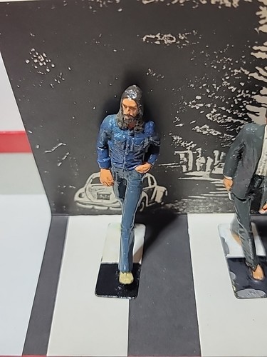 Juego de figuras vintage de peltre BEATLES ABBEY ROAD CROSSWALK con exhibición y caja original - Imagen 12 de 23