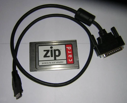 Iomega Zip PCMCIA to SCSI Host Adapter PC Card + DB25 Cable Kit