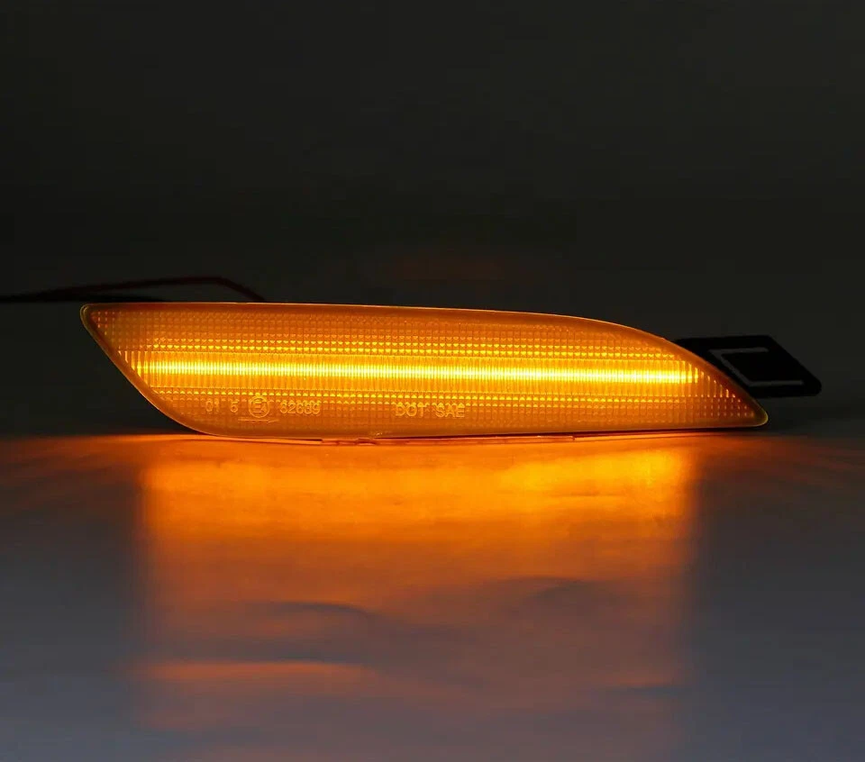 Lente de humo ámbar completo LED parachoques luz de marcado lateral para Porsche Cayenne 2015-2018 Foto 4 de 4