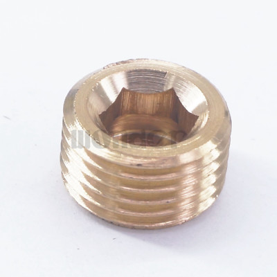 M16x1.5mm male Brass Countersunk Plug Internal hex head socket Pipe fitting