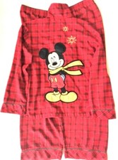 Disney boys mickey mouse Size L red plaid PJS pajama set