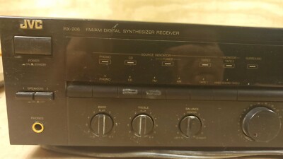 Vintage 1990s JVC 2 Channel AM/FM Stereo Receiver RX-206 Tested