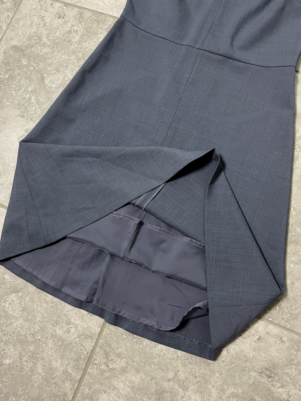 Theory Miyani Virgin Wool Blend Split Front Sleeveless Shift Dress Stretch sz 6