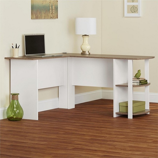 White Computer Corner L Shaped Desk Home Office Student Workstation Furniture For Sale Online Ebay