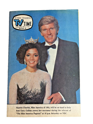 Sunday Telegram TV Time - Worcester MA, Suzette Charles, Gary Collins Sep 9,1984