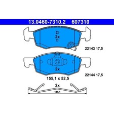 ATE 13.0460-7310.2 Bremsbelagsatz für OPEL CORSA E X15 Bremse Bremsbeläge