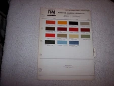 1977 INTERNATIONAL HARVESTER EXTERIOR R-M PAINT CHIP COLOR CHART   #293