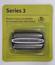 Braun Series 3 Replacement Shaver Head Cassette, Silver, 1 Head, Men/Unisex