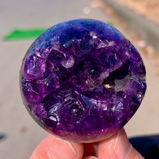 110G Natural Uruguayan Amethyst Quartz crystal open smile ball therapy