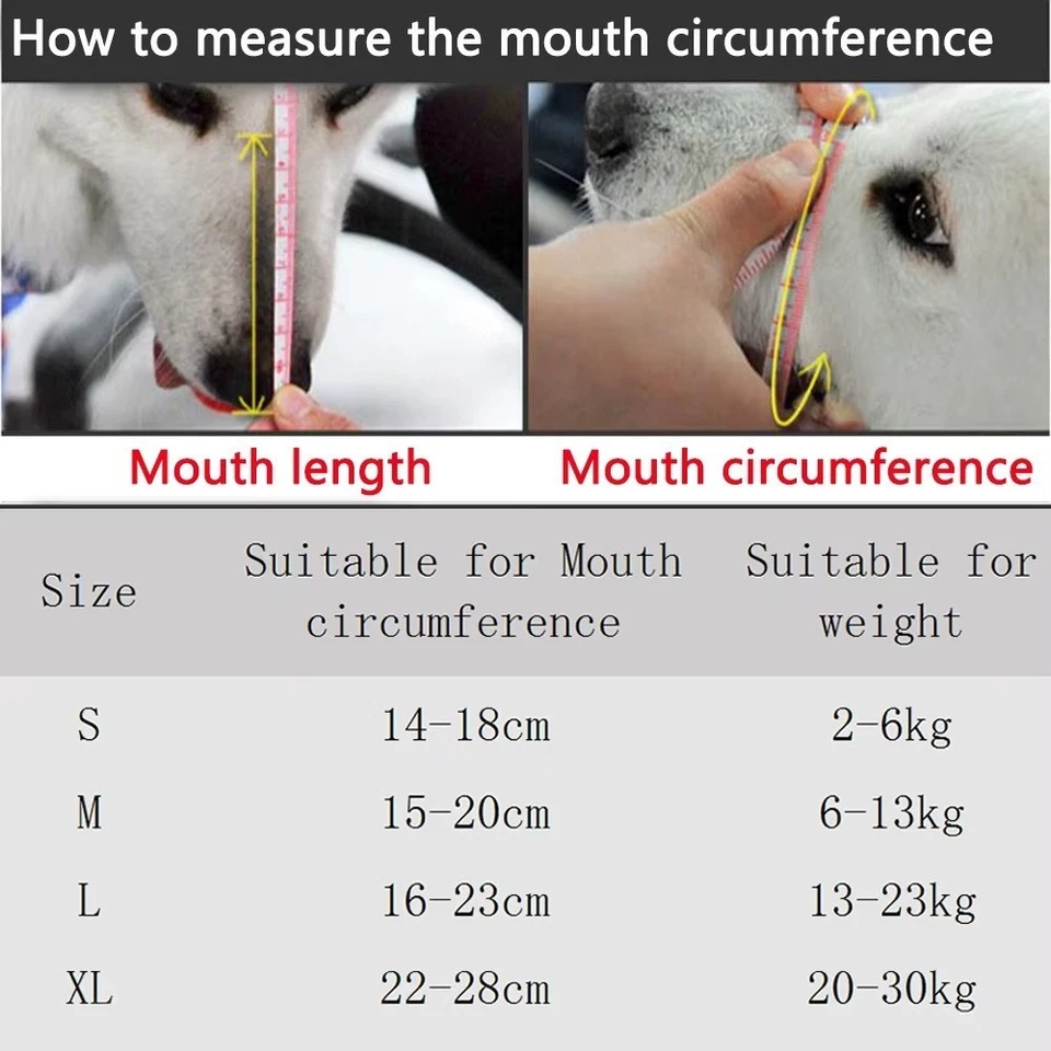 Máscara de malla para masticar anti mordeduras para bozal de perro pequeña mascota grande gato* Foto 4 de 4