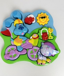 Blues Clues Puzzle Bike Storytime Chunky Plastic 3D Puzzle Friends VTG Y2K 2000