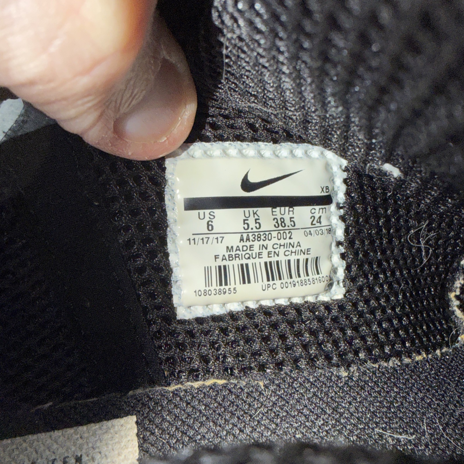 Size 6 - Nike Air Presto x Off-White Low Black thumbnail 7