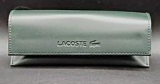 NEW Lacoste Faux Leather Eyeglasses Soft Case Dark Hunter Green