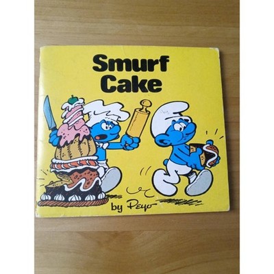 Vtg Smurf Cake by Peyo Childrens Story Book (bb4)