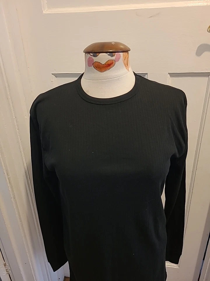 Mens Portwest Size Medium Black Long Sleeved Tshirt - Image 2 of 3