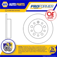2x Brake Discs Pair Solid Rear 258mm PBD8576 Proformer Set 584112C000 New