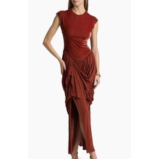 NWT Zimmermann Dark Rose Memento Cap Sleeve Drape Maxi Dress Womens AU 0 / US 4
