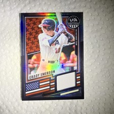 Grady Emerson Patch Relic - 2026 USA Baseball Stars & Stripes - Silver #USA-GE