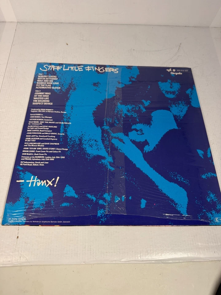 STIFF LITTLE FINGERS-HANX -ALT ROCK LP ON CHRYSALIS-1ST PRESS SEALED!!!!!!!!! Foto 2 de 4