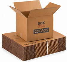 12x12x12 Shipping Boxes 25 Pack Cube Corrugated Cardboard Holds 65 lbs