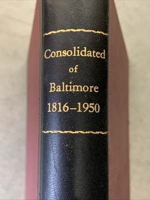 #ad Consolidated Gas Electric Light Power Baltimore 1816 1950 HC 1950 $52.00