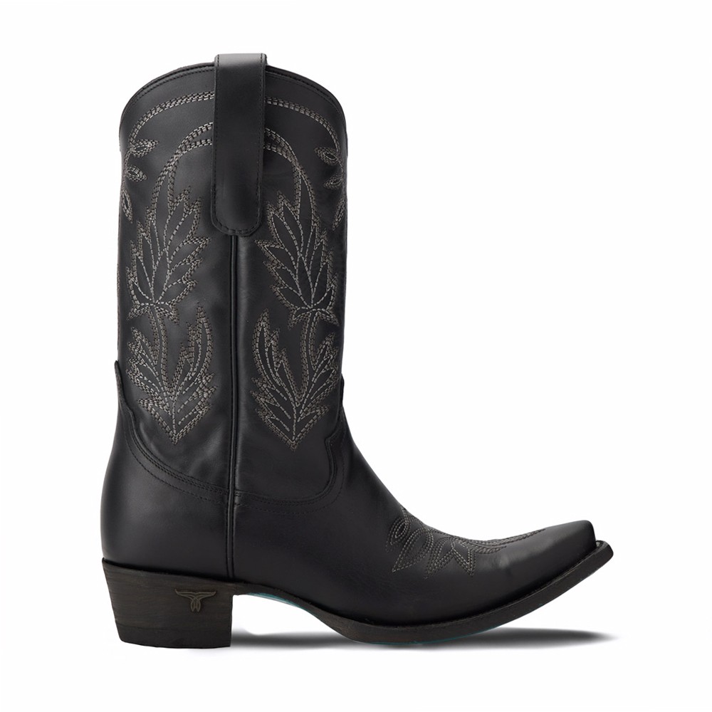 Lane Sandaga Embroidered Snip Toe Cowboy Womens Black Casual Boots LB0520C 55390₽