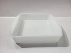 Vintage Glasbake Square White Milk Glass Baking Dish 2428 Made USA Ovenware