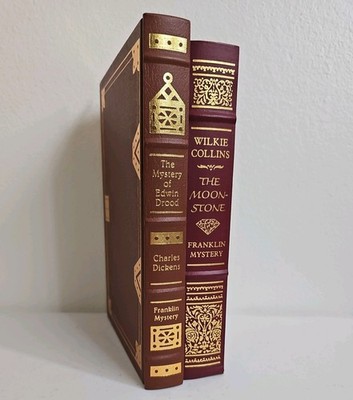 Franklin Mystery Lot The Moonstone Wilkie Collins Edwin Drood Dickens HC Gilt