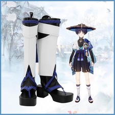 Genshin Impact Wanderer Cosplay Shoes Men Boots Custom Made Halloween Shoes