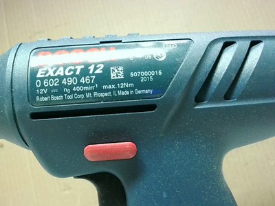 Bosch 0 602 490 467 Exact 12 Cordless Screwdriver 12VDC 400rpm-New In Box