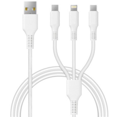 Universal Ladekabel Power Delivery 20W & USB-A zu 8-pin USB-C Micro-USB 1,8m