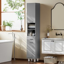 Produktbild - Badezimmerschrank schmal, Hochschrank mit Verstellbar Ablage, Refurbished