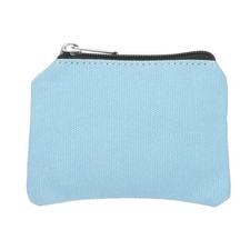 Canvas Coin Purse, Small Coin Purse with Zipper, 5x3 in Star Blue