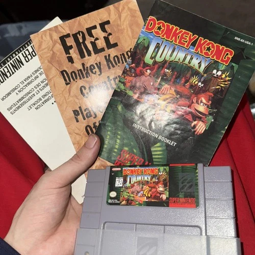DONKEY KONG COUNTRY (SNES) - Vintage Game Includes Game, Cover, Manual! NICE!