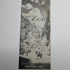 Vtg Zion National Park Utah Brochure Travel Guide National Park Service NPS
