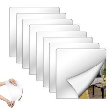 Acrylic Mirror Tiles, Self Adhesive Acrylic Square Mirrors for Kids, Flexible...