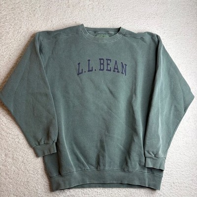 Vintage Authentic Pigment LL Bean Sweatshirt Mens XL Green Garment Dyed Crewneck