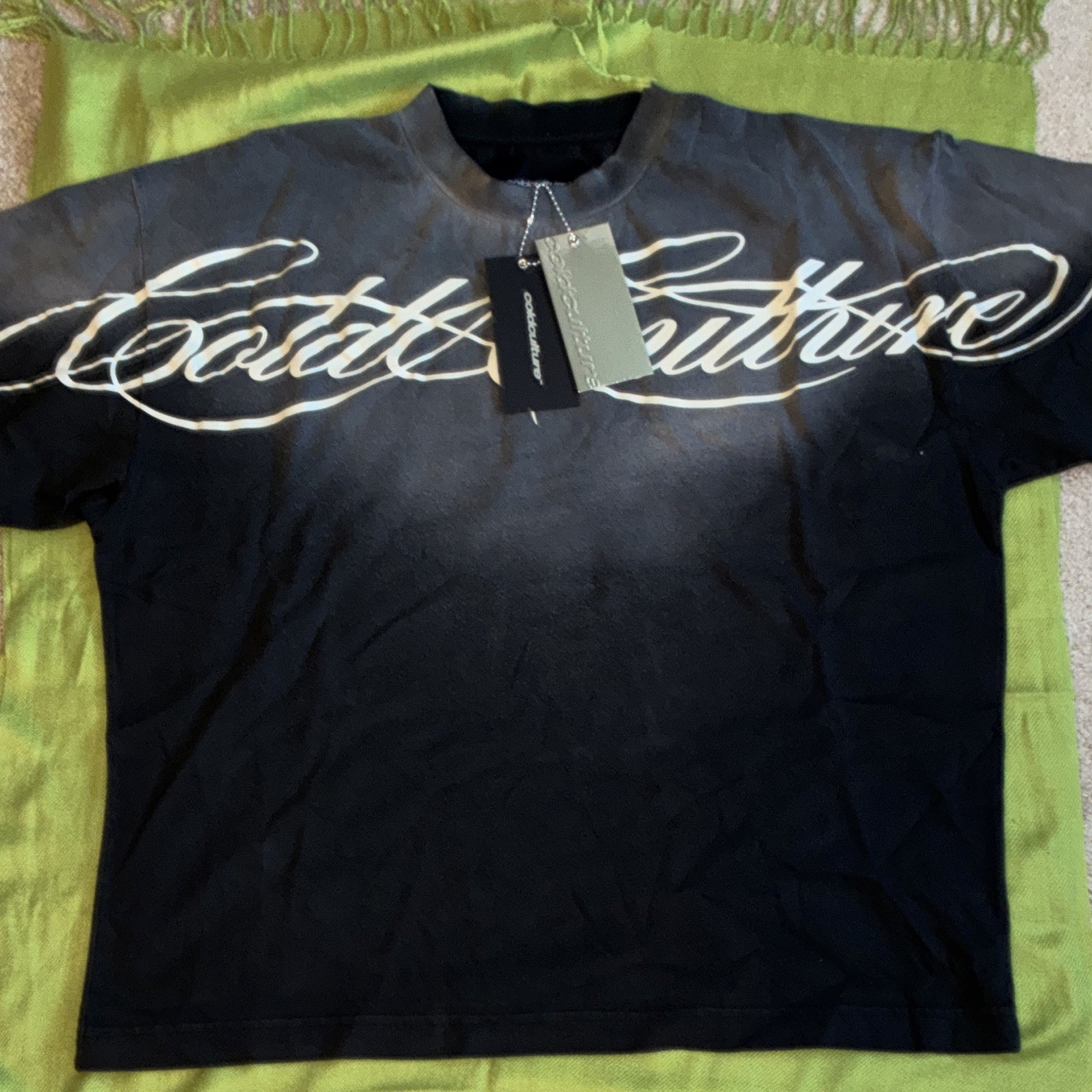 ColdCulture Men's Black Logo Graphic Print Crew Neck Short Sleeve T-Shirt M