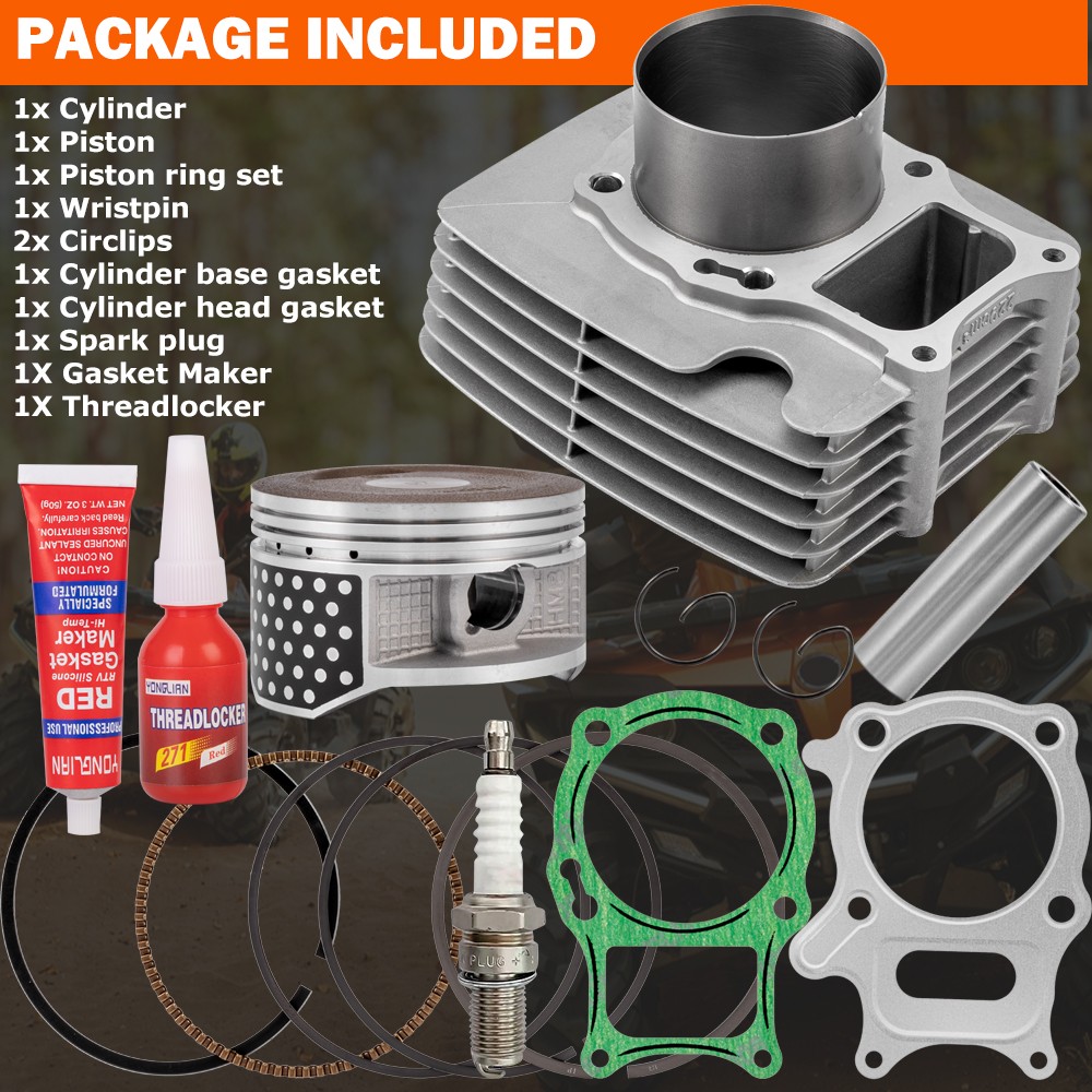 74mm Big Bore Cylinder Jug Piston Top End Kit For Honda TRX250EX