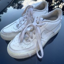Nike Air Force 1 Low Sneaker Youth 4Y Triple White Leather 314192-117