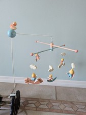 Vintage Irmi Handpainted Crib Mobile Angels in Original Box