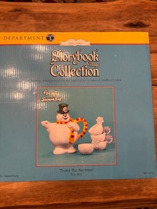 2001 Dept 56 Storybook Village - FROSTY THE SNOWMAN TEA SET Christmas