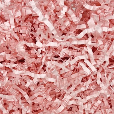 2 LB Light Pink Crinkle Cut Paper Shred Filler Basket Stuffing Gift Wrapping